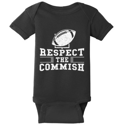 Respect The Commish Fantasy Football Game Day Gift Baby Bodysuit
