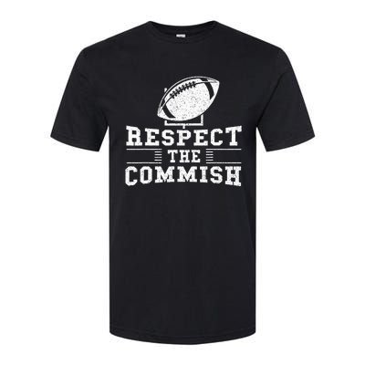 Respect The Commish Fantasy Football Game Day Gift Softstyle CVC T-Shirt