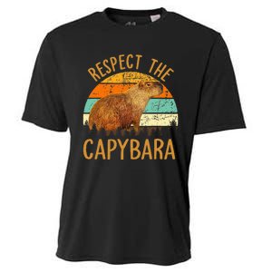 Respect The Capybara Animal Funny Capybara Lover Cooling Performance Crew T-Shirt