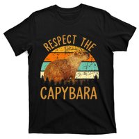 Respect The Capybara Animal Funny Capybara Lover T-Shirt