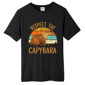 Respect The Capybara Animal Funny Capybara Lover Tall Fusion ChromaSoft Performance T-Shirt