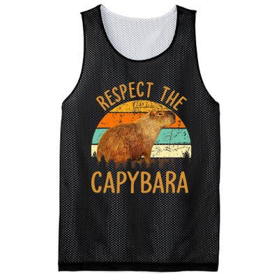 Respect The Capybara Animal Funny Capybara Lover Mesh Reversible Basketball Jersey Tank