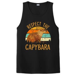 Respect The Capybara Animal Funny Capybara Lover PosiCharge Competitor Tank