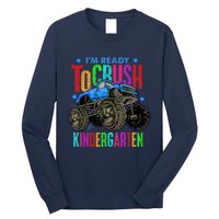 Ready To Crush Kindergarten Monster Truck Back To School Boy Long Sleeve Shirt