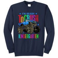 Ready To Crush Kindergarten Monster Truck Back To School Boy Tall Sweatshirt