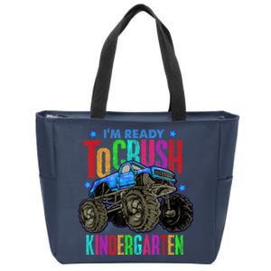 Ready To Crush Kindergarten Monster Truck Back To School Boy Zip Tote Bag