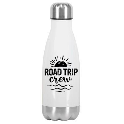 Road Trip Crew Awesome Summer Road Trip Vibes Perfect Spring Gift Stainless Steel Insulated Water Bottle