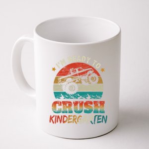 Ready To Crush Kindergarten Back To School Monster Truck Boy Funny Gift Coffee Mug