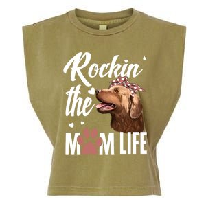 Rockin The Chesapeake Bay Retriever Mom Life Dog Lover Gift Garment-Dyed Women's Muscle Tee