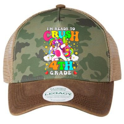 Ready To Crush 4th Grade Cute Unicorn Back To School Girl Legacy Tie Dye Trucker Hat