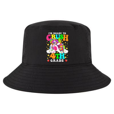 Ready To Crush 4th Grade Cute Unicorn Back To School Girl Cool Comfort Performance Bucket Hat