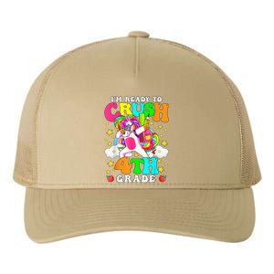 Ready To Crush 4th Grade Cute Unicorn Back To School Girl Yupoong Adult 5-Panel Trucker Hat