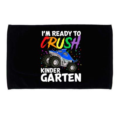 Ready To Crush Kindergarten Back To School Monster Truck Boy Cool Gift Microfiber Hand Towel