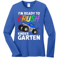 Ready To Crush Kindergarten Back To School Monster Truck Boy Cool Gift Ladies Long Sleeve Shirt