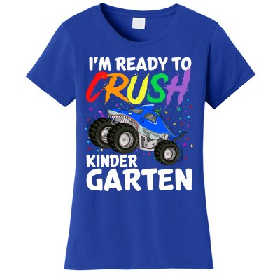 Ready To Crush Kindergarten Back To School Monster Truck Boy Cool Gift Women's T-Shirt