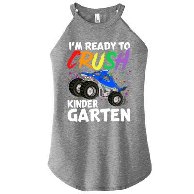 Ready To Crush Kindergarten Back To School Monster Truck Boy Cool Gift Women's Perfect Tri Rocker Tank