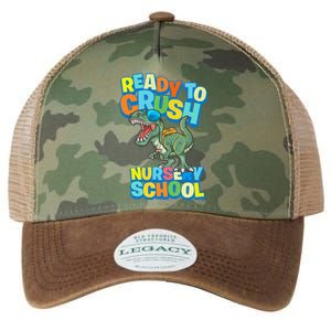 Ready to Crush First Day of Nursery School Dinosaur T Rex Legacy Tie Dye Trucker Hat