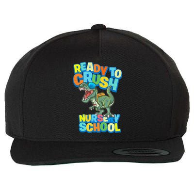 Ready to Crush First Day of Nursery School Dinosaur T Rex Wool Snapback Cap