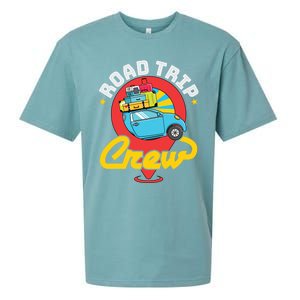 Road Trip Crew Family Vacation Matching Cool Trip Gift Sueded Cloud Jersey T-Shirt