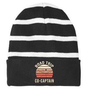 Road Trip Co Captain Road Trip Striped Beanie with Solid Band