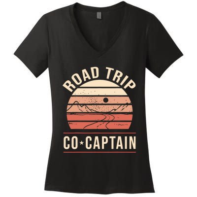 Road Trip Co Captain Road Trip Women's V-Neck T-Shirt