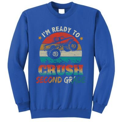 Ready To Crush Second Grade Back To School Monster Truck Boy Gift Sweatshirt