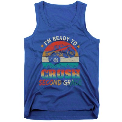 Ready To Crush Second Grade Back To School Monster Truck Boy Gift Tank Top