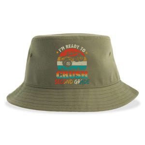 Ready To Crush Second Grade Back To School Monster Truck Boy Gift Sustainable Bucket Hat