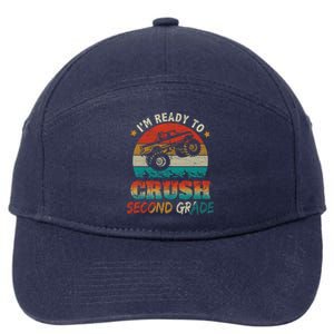 Ready To Crush Second Grade Back To School Monster Truck Boy Gift 7-Panel Snapback Hat