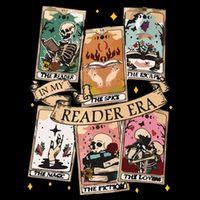 Reader Tarot Card Skeleton Reading 7-Panel Snapback Hat