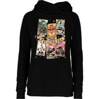 Reader Tarot Card Skeleton Reading Womens Funnel Neck Pullover Hood