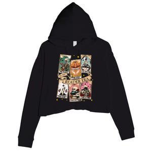 Reader Tarot Card Skeleton Reading Crop Fleece Hoodie