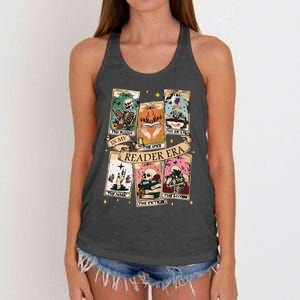 Reader Tarot Card Skeleton Reading Women's Knotted Racerback Tank