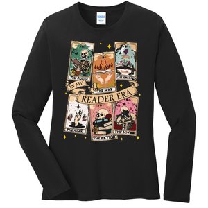 Reader Tarot Card Skeleton Reading Ladies Long Sleeve Shirt