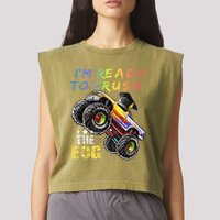 Ready To Crush The Eog North Carolina End Of Grade Test Garment-Dyed Women's Muscle Tee