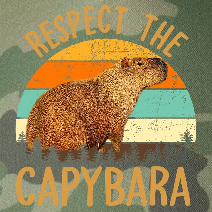 Respect The Capybara Animal Funny Capybara Lover Legacy Tie Dye Trucker Hat