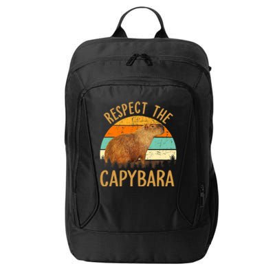 Respect The Capybara Animal Funny Capybara Lover City Backpack