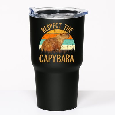Respect The Capybara Animal Funny Capybara Lover Tumbler