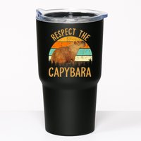 Respect The Capybara Animal Funny Capybara Lover Tumbler