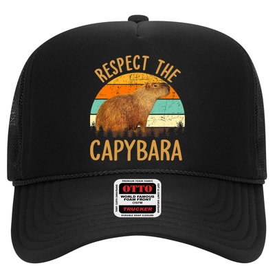 Respect The Capybara Animal Funny Capybara Lover Trucker Hat