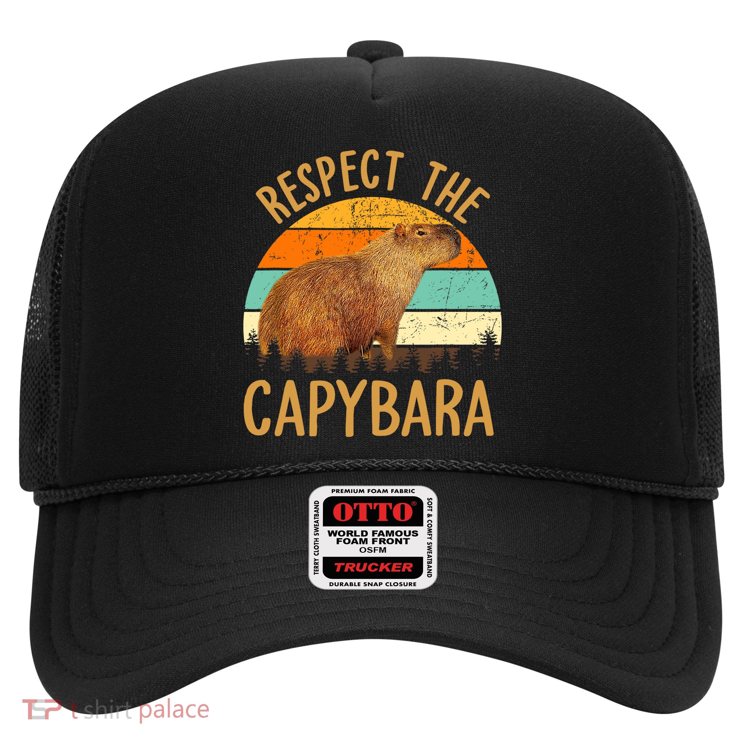 Respect The Capybara Animal Funny Capybara Lover Trucker Hat