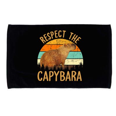 Respect The Capybara Animal Funny Capybara Lover Microfiber Hand Towel