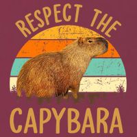 Respect The Capybara Animal Funny Capybara Lover 16oz Travel Tumbler
