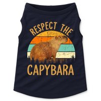 Respect The Capybara Animal Funny Capybara Lover Doggie Tank