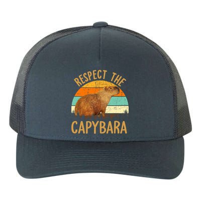 Respect The Capybara Animal Funny Capybara Lover Yupoong Adult 5-Panel Trucker Hat