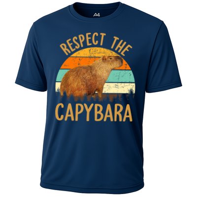 Respect The Capybara Animal Funny Capybara Lover Performance Shirt