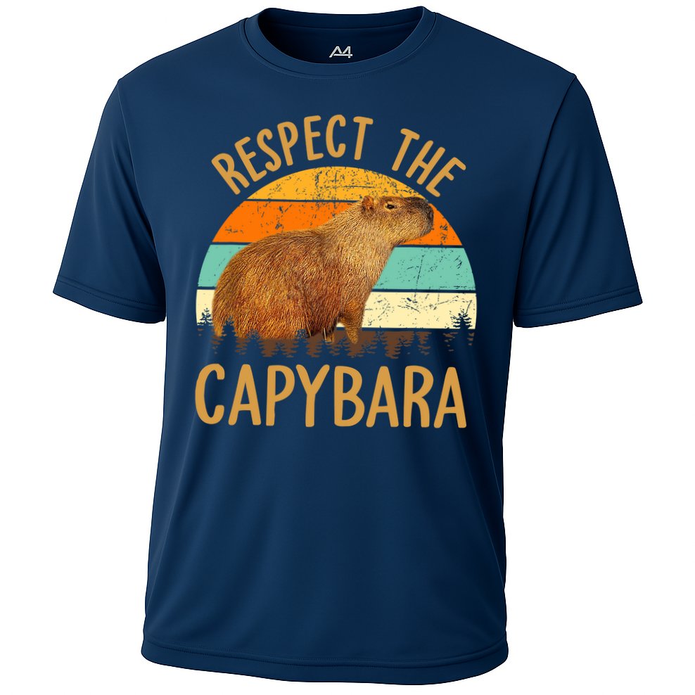 Respect The Capybara Animal Funny Capybara Lover Performance Shirt