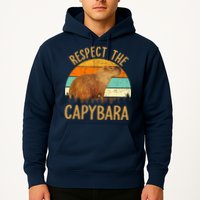 Respect The Capybara Animal Funny Capybara Lover Hoodie