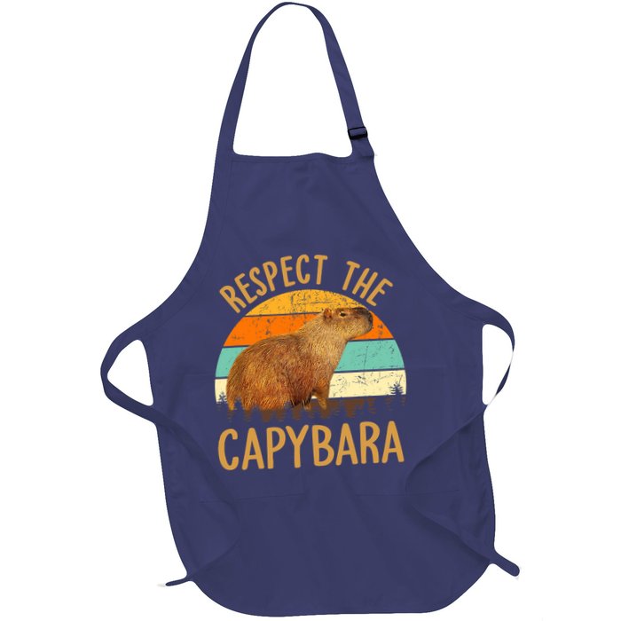 Respect The Capybara Animal Funny Capybara Lover Apron