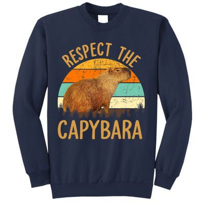 Respect The Capybara Animal Funny Capybara Lover Sweatshirt